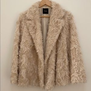 Theory faux fur coat